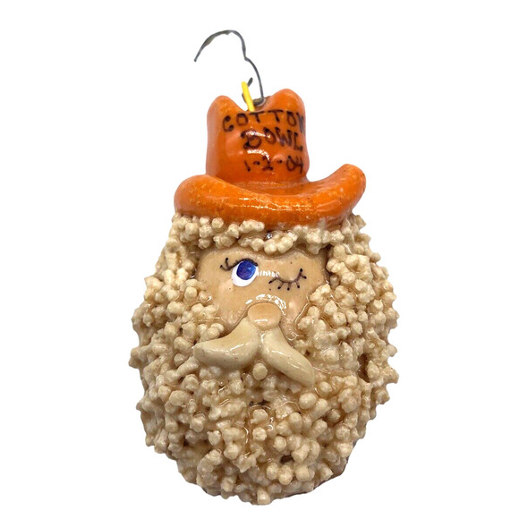 Unbranded Other - OSU Cotton Bowl Christmas Ornament Santa Claus Handmade Homemade Oklahoma State